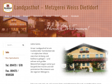 Screenshot der Domain landgasthof-weiss-dietldorf.de