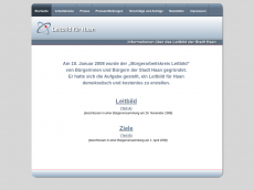Screenshot der Domain leitbild-haan.de