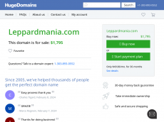 Screenshot der Domain leppardmania.com