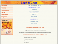 Screenshot der Domain lightandcross.de