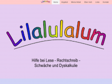 Screenshot der Domain lilalulalum.de