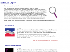 Screenshot der Domain lilalupe.de