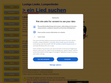 Screenshot der Domain lumpenlieder.de