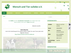 Screenshot der Domain mensch-und-tier-zuliebe.de