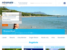 Screenshot der Domain miramare-reisen.de
