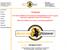 Screenshot der Domain motorradfluesterer.de