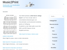 Screenshot der Domain music2print.de