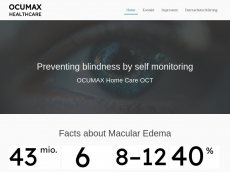 Screenshot der Domain ocumax.de