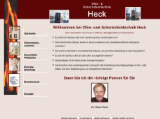 Screenshot der Domain ofentechnik-heck.de