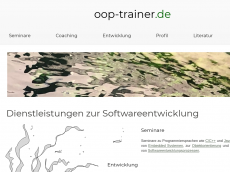 Screenshot der Domain oop-trainer.de