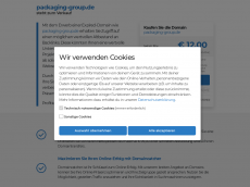 Screenshot der Domain packaging-group.de