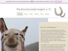 Screenshot der Domain packeselwanderungen.de