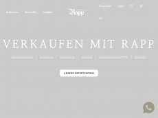 Screenshot der Domain rapp-auktionen.com