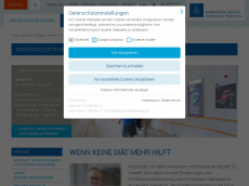 Screenshot der Domain regensburger-adipositaszentrum.de