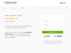 Screenshot der Domain rennspiele.de