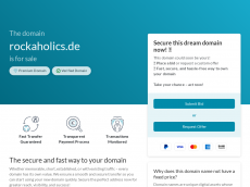 Screenshot der Domain rockaholics.de