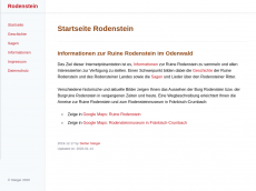 Screenshot der Domain ruine-rodenstein.de