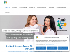 Screenshot der Domain sanitaetshaus-traub.de