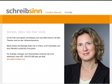 Screenshot der Domain schreibsinn.de
