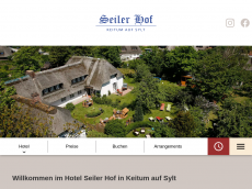 Screenshot der Domain seilerhofsylt.de