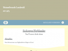 Screenshot der Domain sickingen-highlander.de