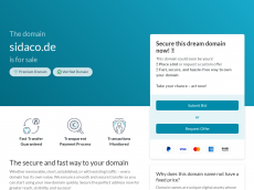 Screenshot der Domain sidaco.de