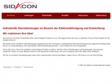 Screenshot der Domain sidacon.de
