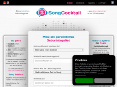 Screenshot der Domain songcocktail.de