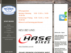 Screenshot der Domain sport-neuner.de