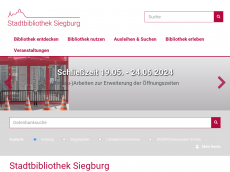 Screenshot der Domain stadtbibliothek-siegburg.de
