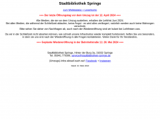 Screenshot der Domain stadtbibliothek-springe.de