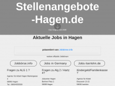 Screenshot der Domain stellenangebote-hagen.de