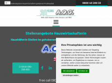 Screenshot der Domain stellenangebote-hauswirtschafterin.de