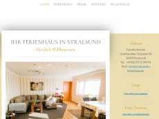 Screenshot der Domain stralsunder-ferienhaus.de