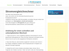 Screenshot der Domain stromvergleicherechner.de