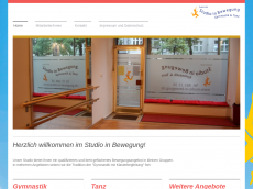 Screenshot der Domain studio-in-bewegung.de