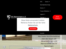 Screenshot der Domain sv-sigmaringen.de
