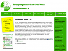 Screenshot der Domain tanzclub-gruen-weiss.de