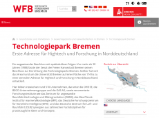 Screenshot der Domain technologiepark-bremen.de