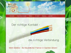 Screenshot der Domain wehrelektro.de
