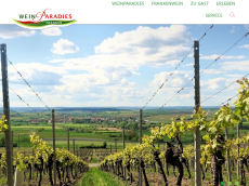 Screenshot der Domain weinparadies-franken.de